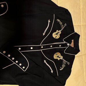 Mens Scully Shirt Size Medium Black